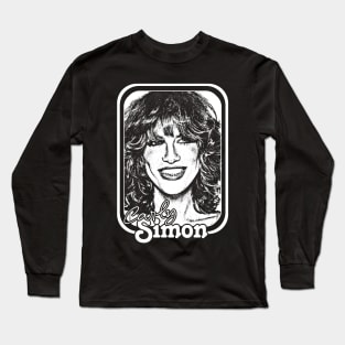 Carly Simon // 1980s Style Fan Art Design Long Sleeve T-Shirt